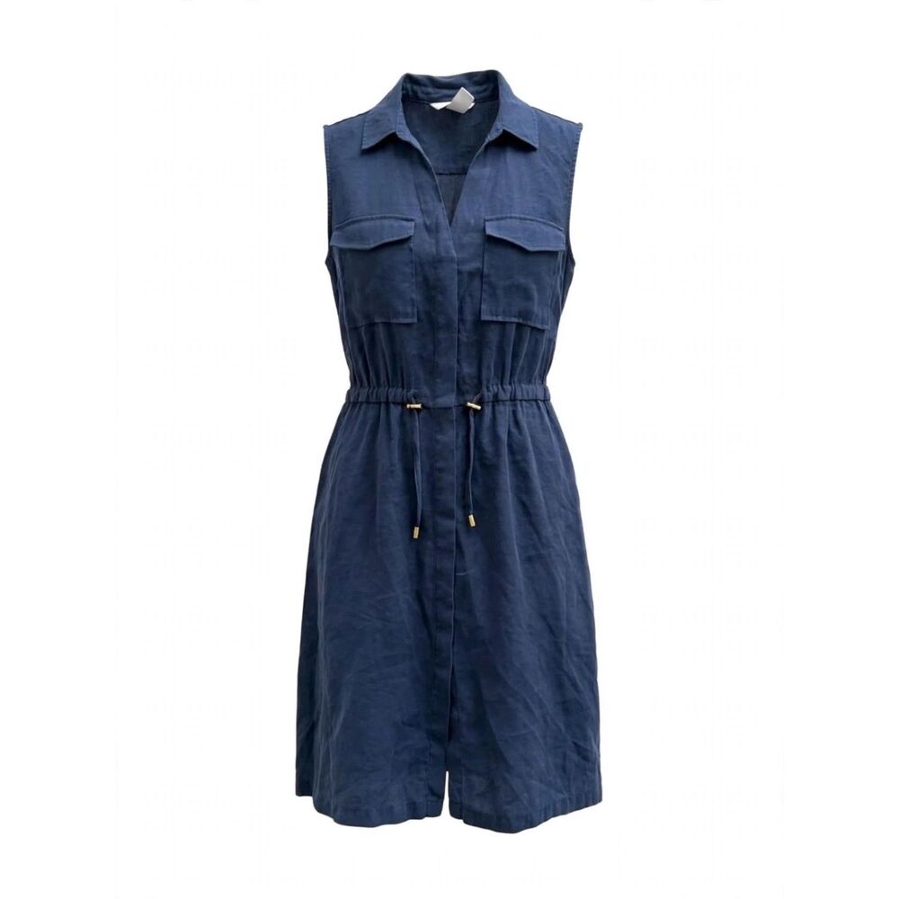 H&M Sleeveless Navy Shirt Dress  S